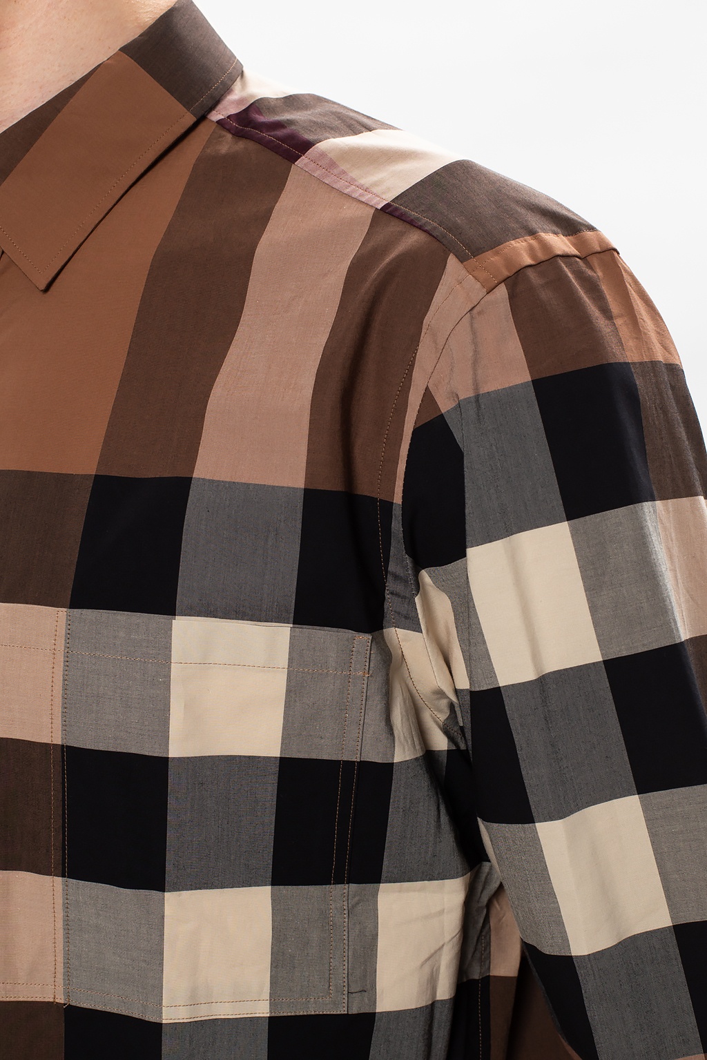 Burberry best sale brown shirt